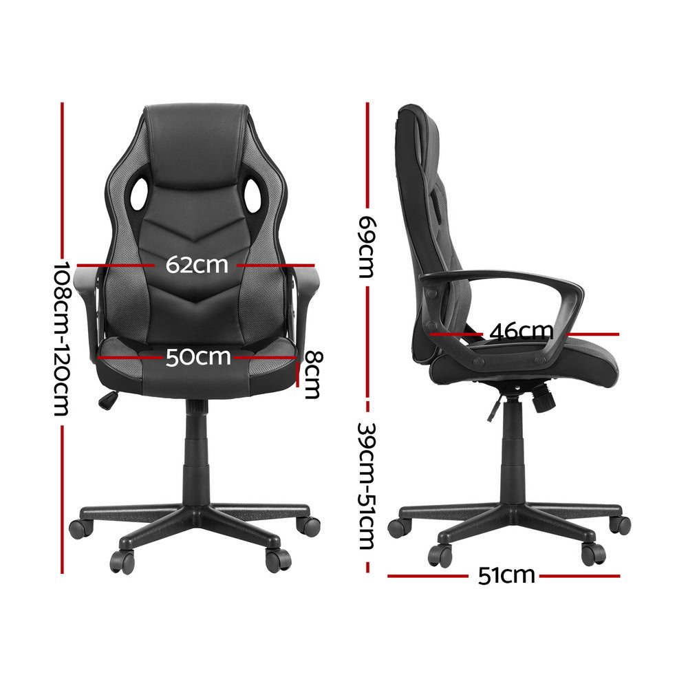 NNEDSZ Artiss Gaming Office Chair Computer Chairs Grey NNEDSZ