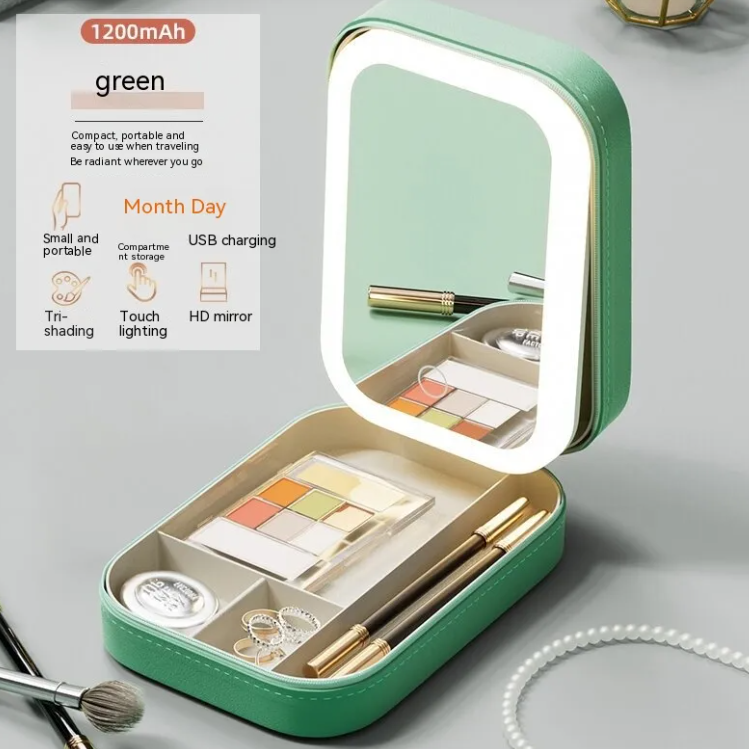 Makeup Storage Box With LED Light Elloria 🩷
