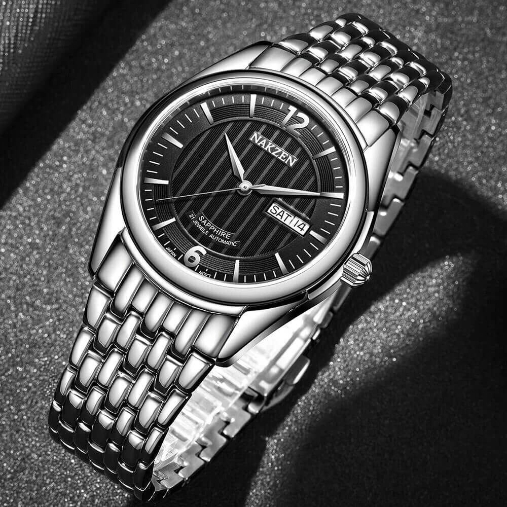 Men’s Automatic Mechanical Watch – Stainless Steel Business Watch MEGIR WATCH GROUP