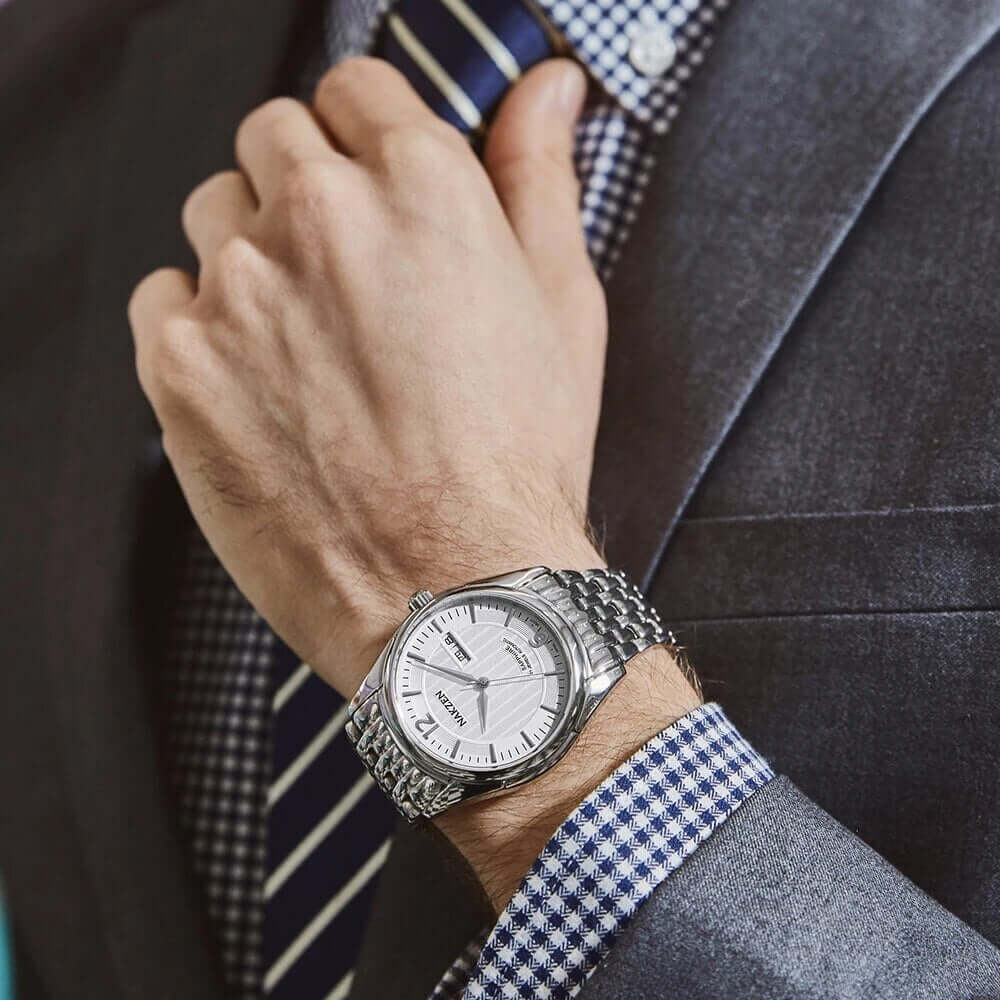 Men’s Automatic Mechanical Watch – Stainless Steel Business Watch MEGIR WATCH GROUP