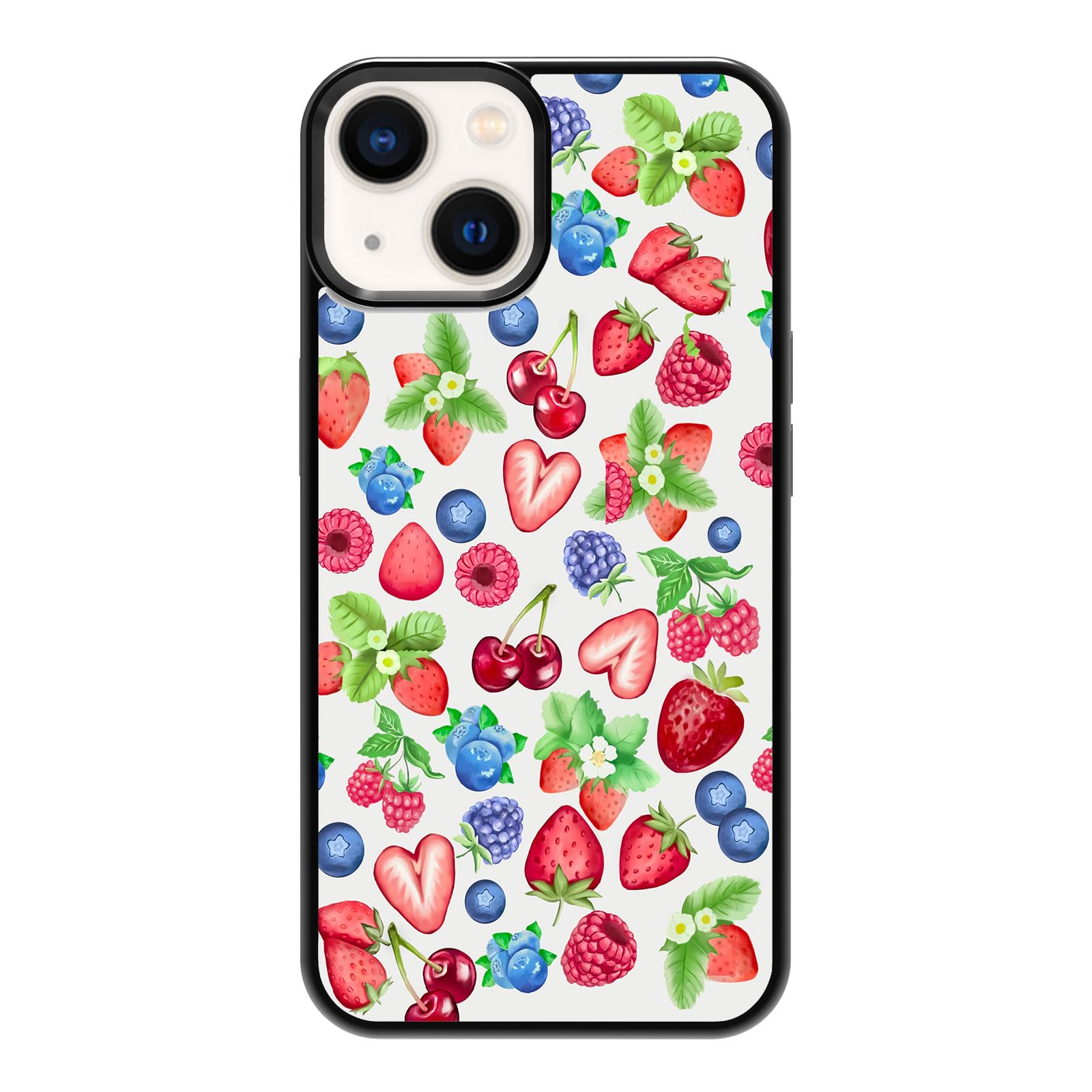 qizjio Fruit Phone Case Shockproof Protective Cherry Phone Case for iPhone 14 Plus Strawberry Phone Case Elloria 🩷
