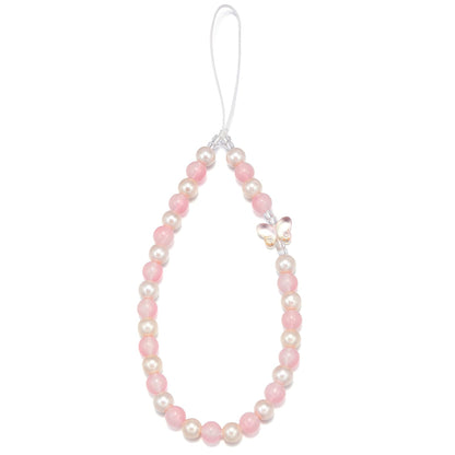 Cosace Phone Charms Beaded Phone Strap Phone Chain Butterfly Phone Wristlet Cute Bag Charm Y2k keychain Cell Phone Lanyards for Women PC-Bfly-Bead-Pink Elloria 🩷