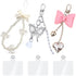 Atarvana 3pcs Cute Phone Charms with 3pcs Universal Phone Lanyard Tab Pink Bowtie Phone Charm Strap Butterfly Pearl Beaded Aesthetic Phone Chain for Phone Keychain Airpods Bag Pendants Decor Elloria 🩷