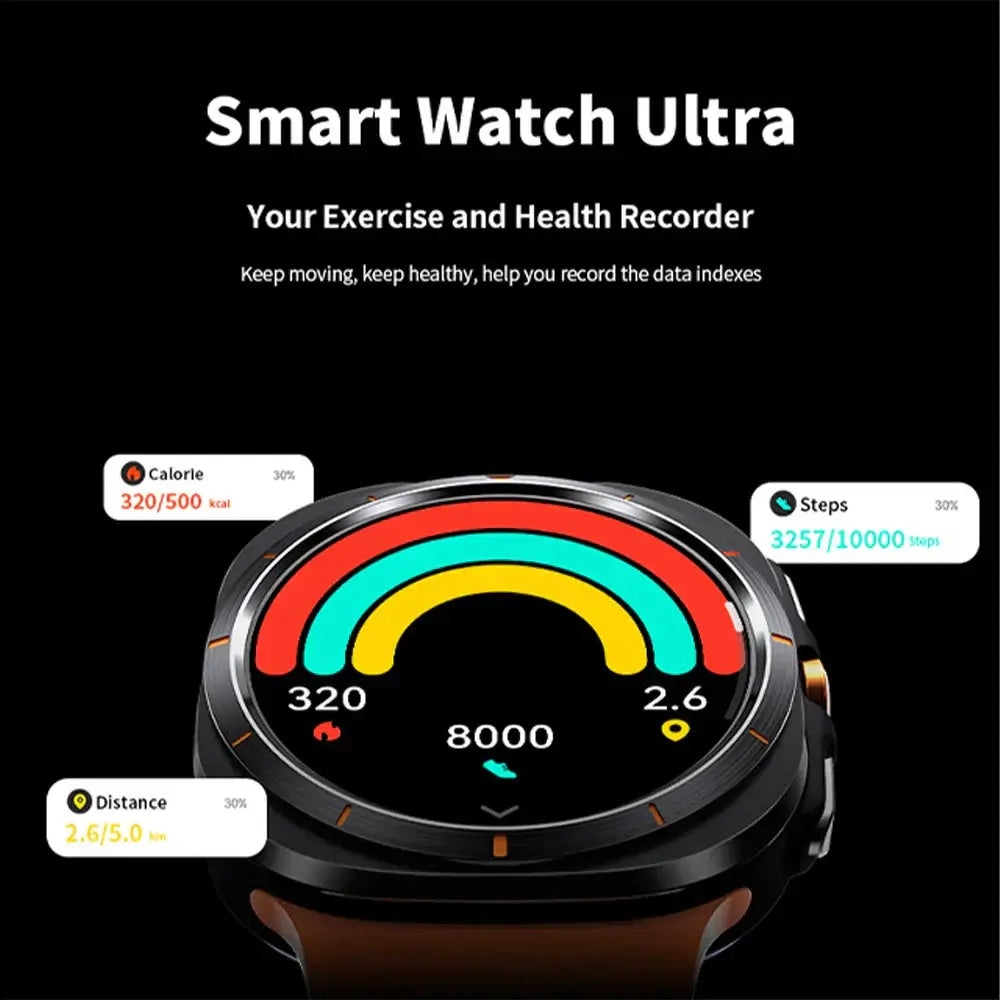 Ultra GPS Smart Watch for Men – Bluetooth Fitness Tracker with Calls (Orange) CAN