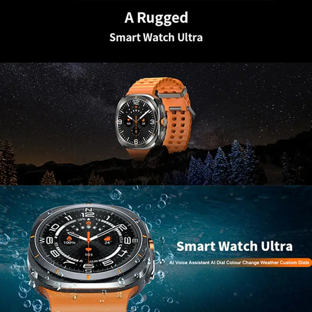 Ultra GPS Smart Watch for Men – Bluetooth Fitness Tracker with Calls (Orange) CAN