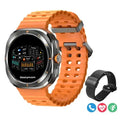 Ultra GPS Smart Watch for Men – Bluetooth Fitness Tracker with Calls (Orange) CAN