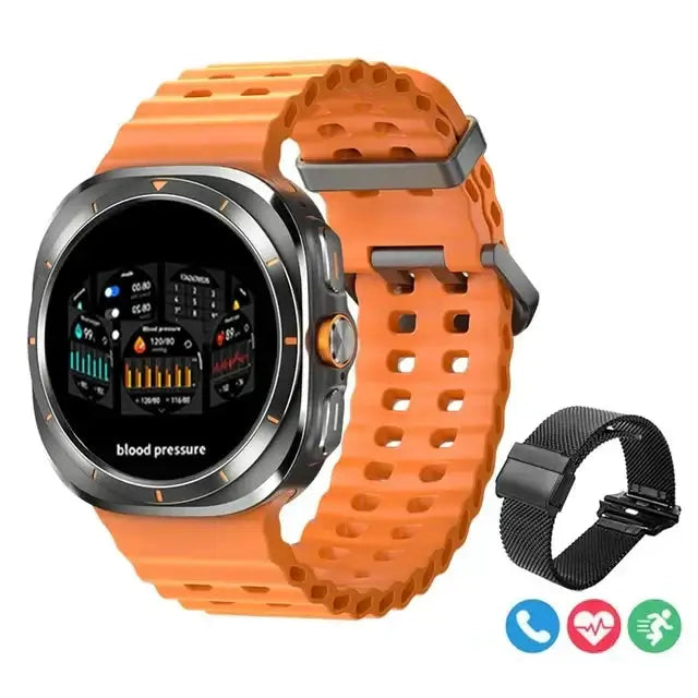 Ultra GPS Smart Watch for Men – Bluetooth Fitness Tracker with Calls (Orange) CAN