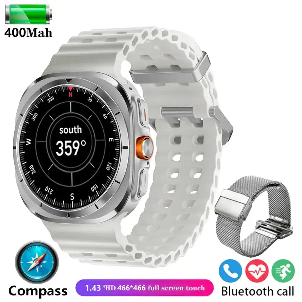 Watch 7 Ultra Smartwatch – Bluetooth Fitness Tracker with GPS & NFC (Silver) OBA