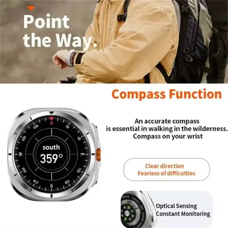 Watch 7 Ultra Smartwatch – Bluetooth Fitness Tracker with GPS & NFC (Silver) OBA