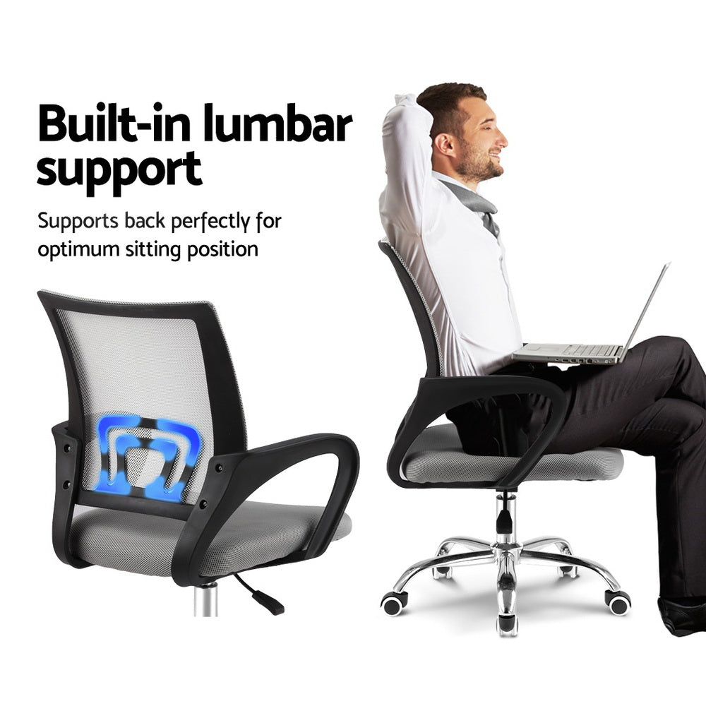 NNEDSZ Office Chair Gaming Chair Computer Mesh Chairs Executive Mid Back Grey NNEDSZ