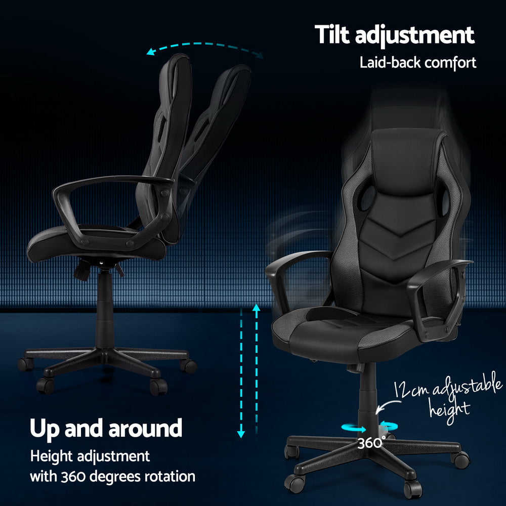 NNEDSZ Artiss Gaming Office Chair Computer Chairs Grey NNEDSZ