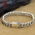 Silver 8mm Cuban Link Bracelet – Classic Punk Style Jewelry for Men NNEOBA