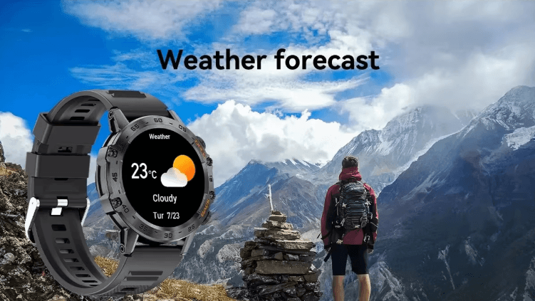 Men’s Bluetooth Smart Watch – Fitness Tracker, Heart Rate Monitor & Waterproof (Black) OBA