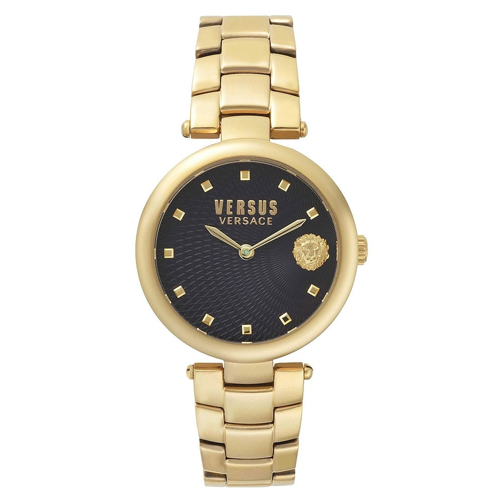 Versus Versace Women’s Gold Stainless Steel Watch – Black Dial 36mm (VSP870718) VERSUS Watches