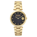 Versus Versace Women’s Gold Stainless Steel Watch – Black Dial 36mm (VSP870718) VERSUS Watches