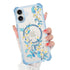 PIGLULOO Phone case Compatible with iPhone 16 Plus Case Four-Corner Shockproof Magnetic Phone Case Clear Blue Flowers Phone Case Elloria 🩷