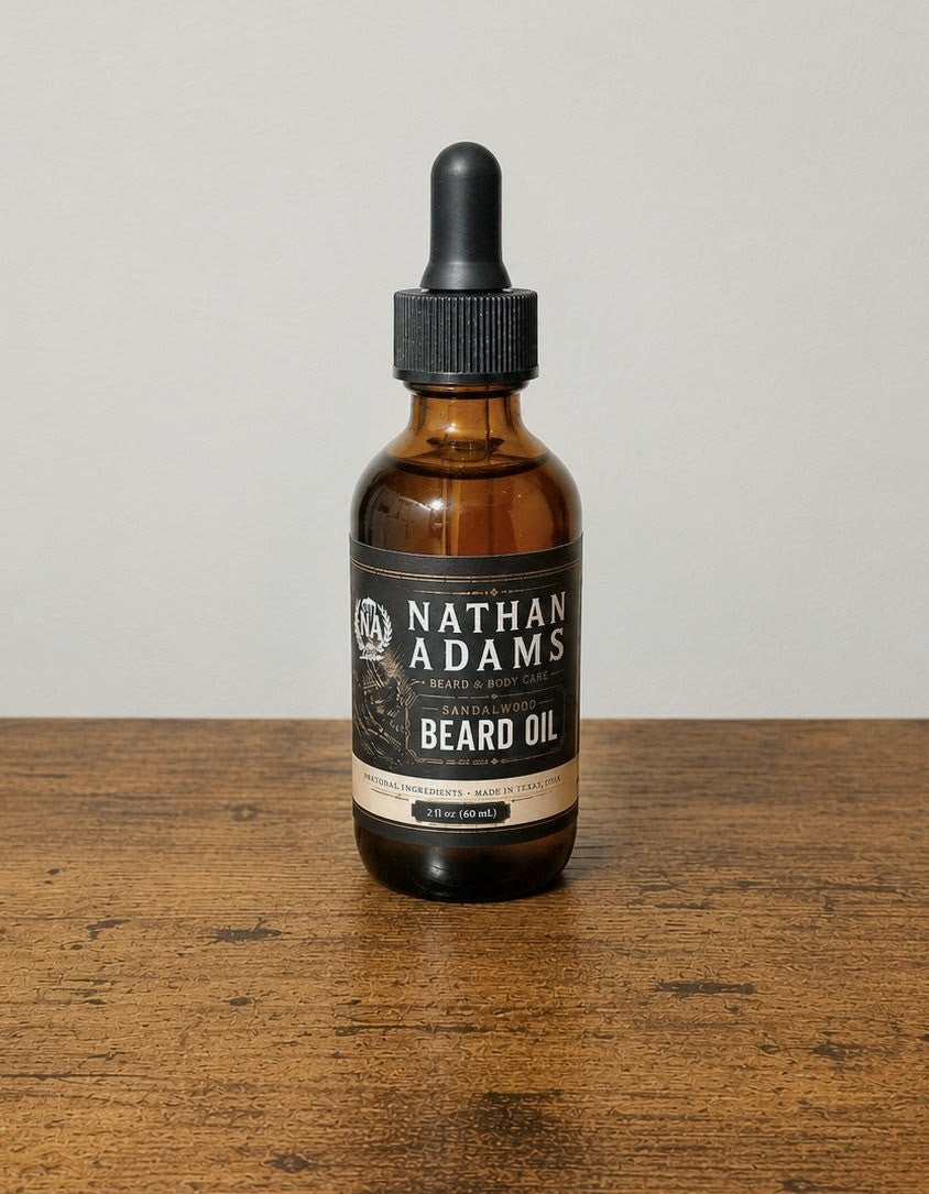 Premium Beard Oil – Softening & Conditioning Beard Care Nathan Adams: Beard & Body Care