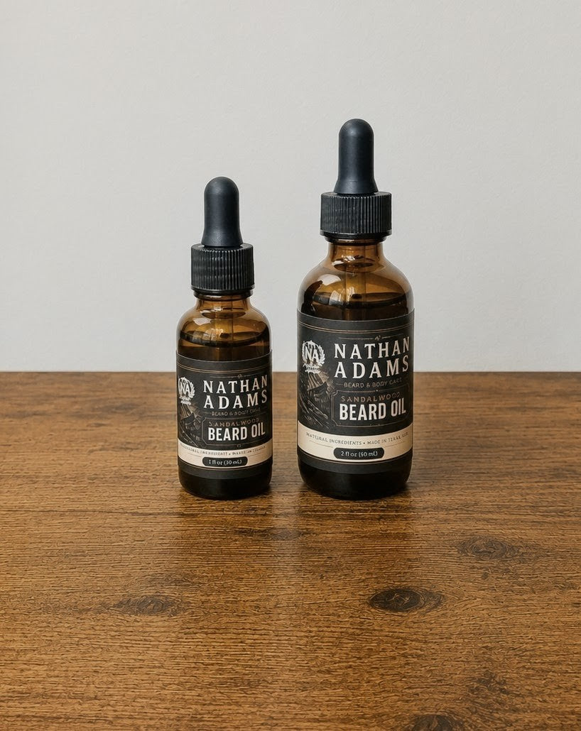 Premium Beard Oil – Softening & Conditioning Beard Care Nathan Adams: Beard & Body Care